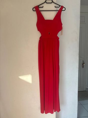 Robe longue rouge