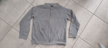 Gilet gris épais 7/8 ans