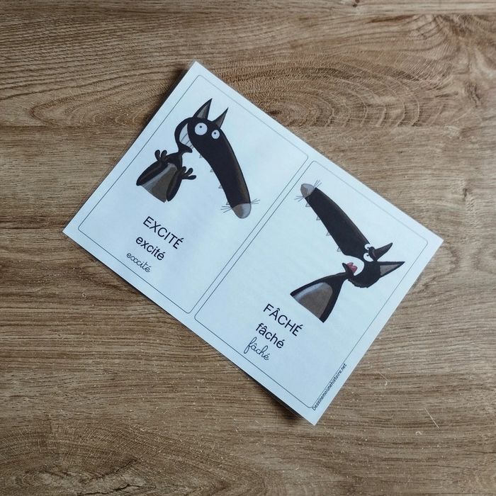 ⭐ Lot de 12 feuilles humeur plastifier Le loup qui #emyfleury_cartes - photo numéro 11