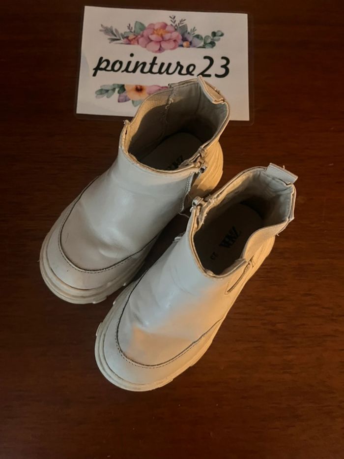 Bottines imperméable beige Zara 23 - photo numéro 2