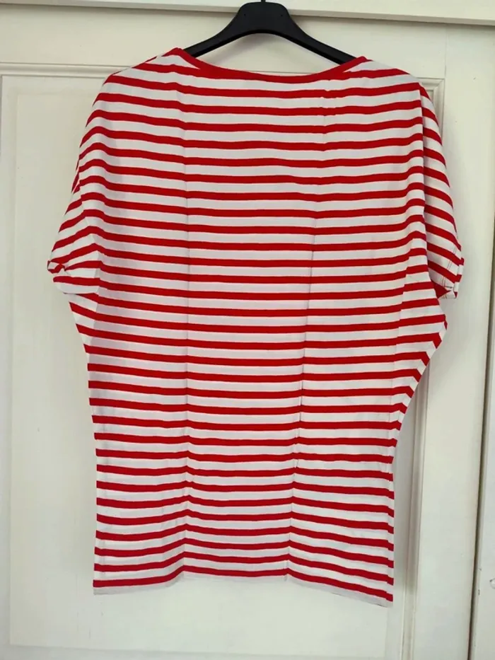 Tunique t-shirt rayé visage grand 36 = 38/40 - photo numéro 3