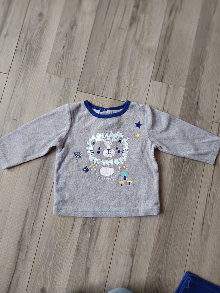 Pyjama 2 pièces velours 12 Mois - photo numéro 2