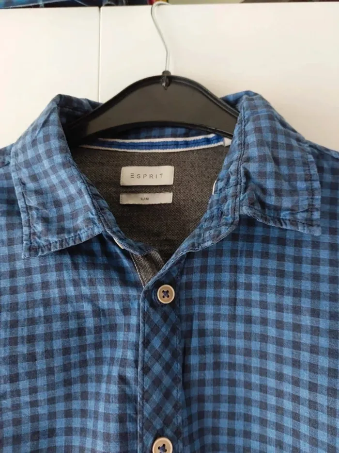 Chemise homme manches longues à carreaux Esprit taille S - photo numéro 2