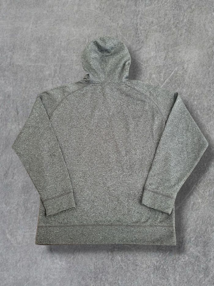 Sweat / Hoodie Champion gris chiné et Violet logos brodés - M - photo numéro 2