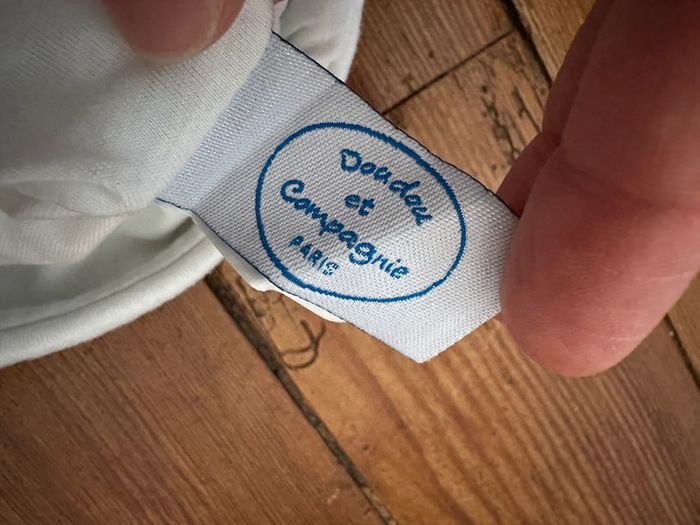 Bonnet bébé Doudou & Compagnie blanc gris - photo numéro 3