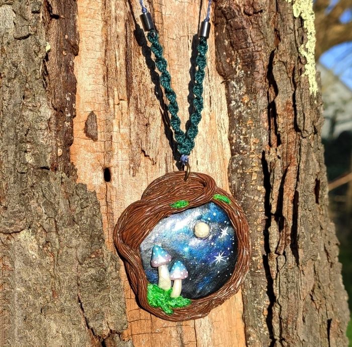 Collier champignon féerique fait main - photo numéro 3