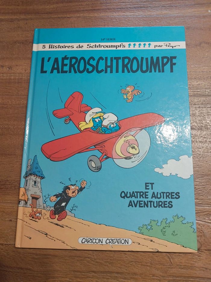 BD de 1990 cartoon création 14e série l'aéroschtroumpf