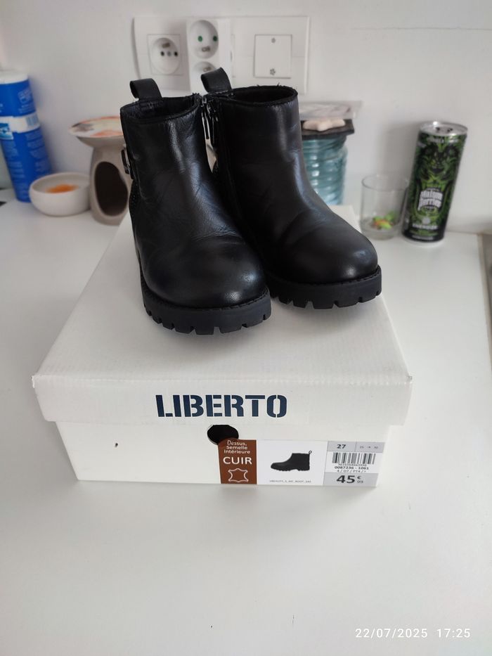Bottines noires fille