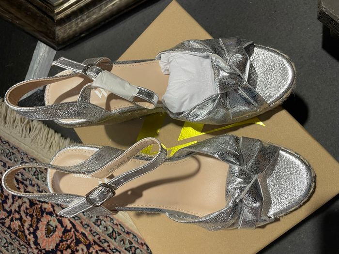 Compensée Vanessa wu 39 argenté neuve - photo numéro 7