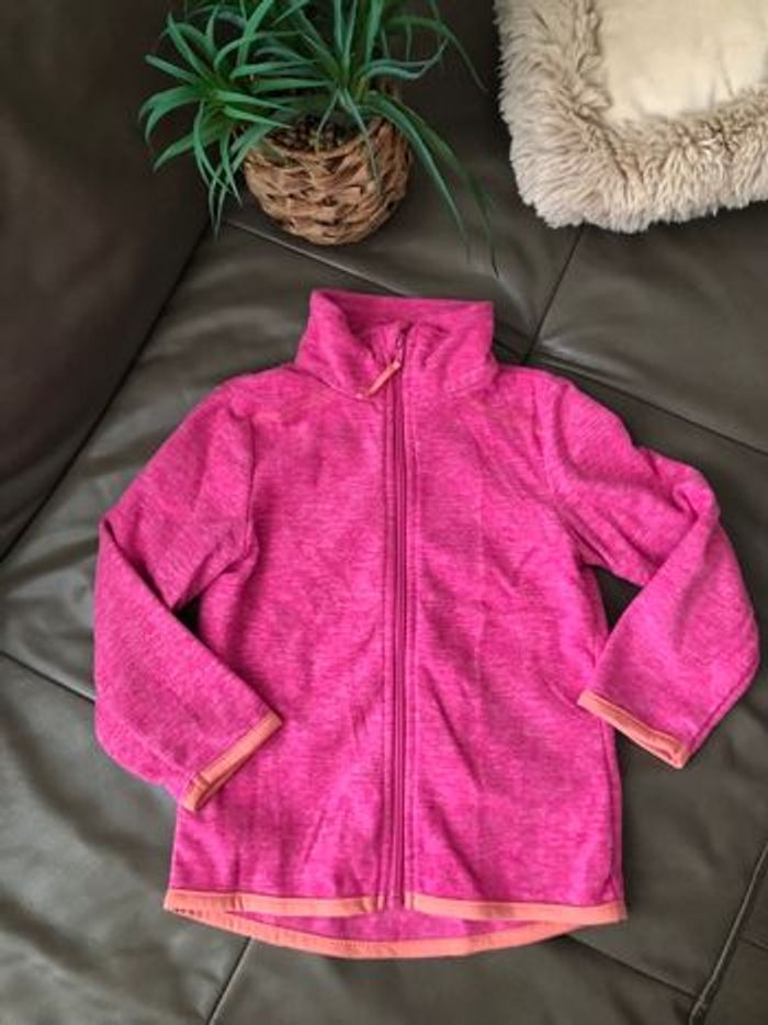 Veste  gilet polaire fushia fille Tissaia