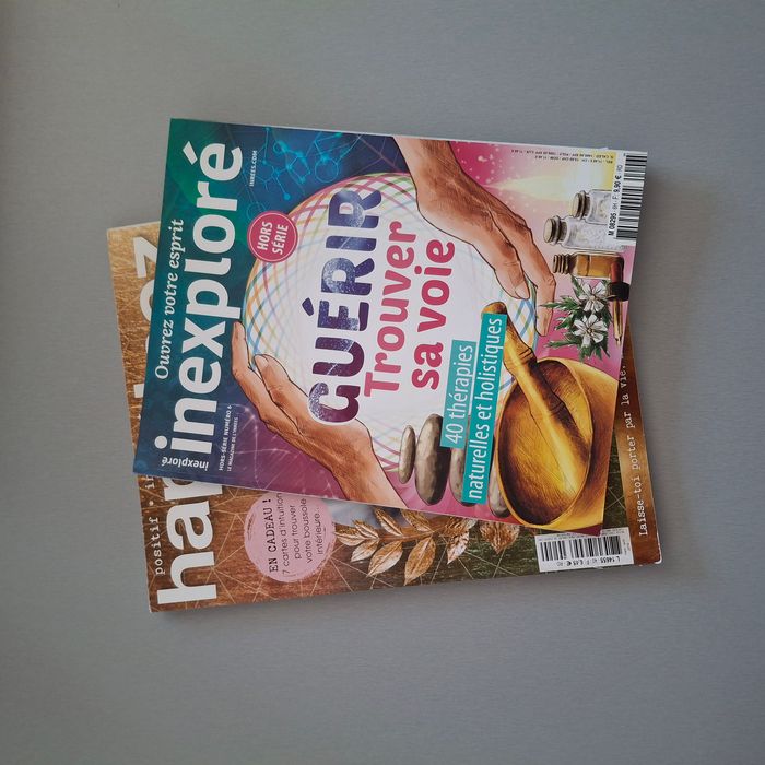 Lot 2 Revues Bien être mentale - Happinez & Inexploré
