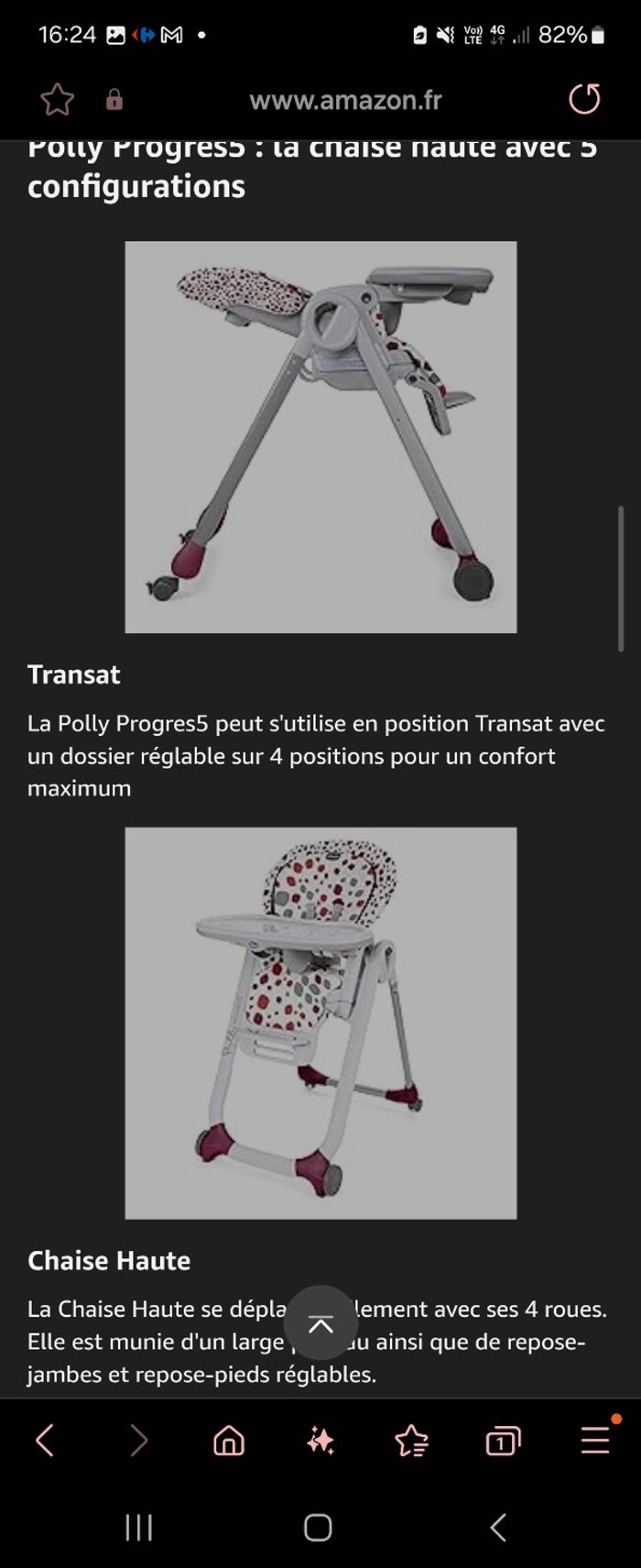 Chaise haute chicco 5 en 1 - photo numéro 3