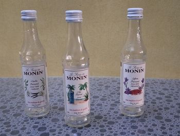 3 mini bouteilles sirop Monin