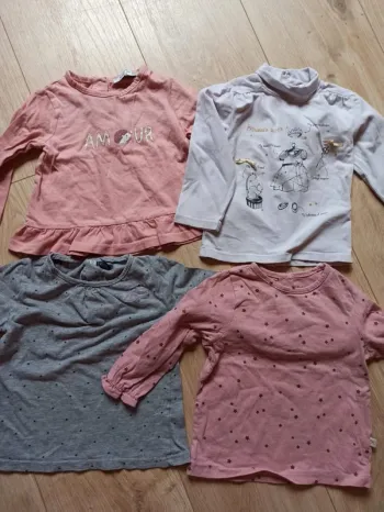 Lot de 4 t-shirt manche longue