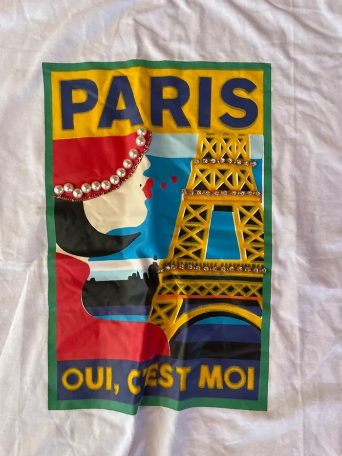 Tee shirt imprimé Paris taille M/L - photo numéro 2