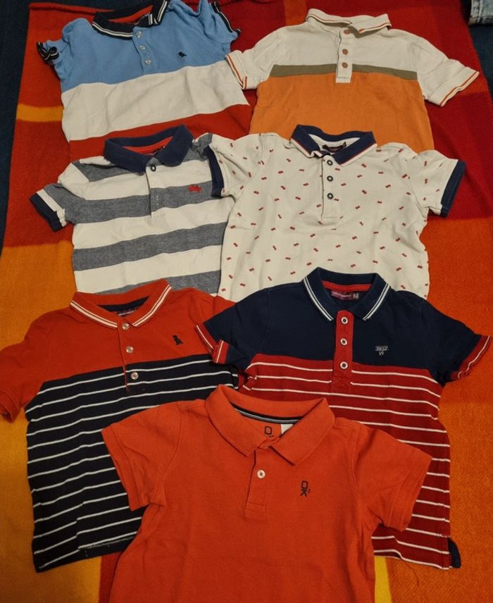 Lot de 7 polo manches courtes