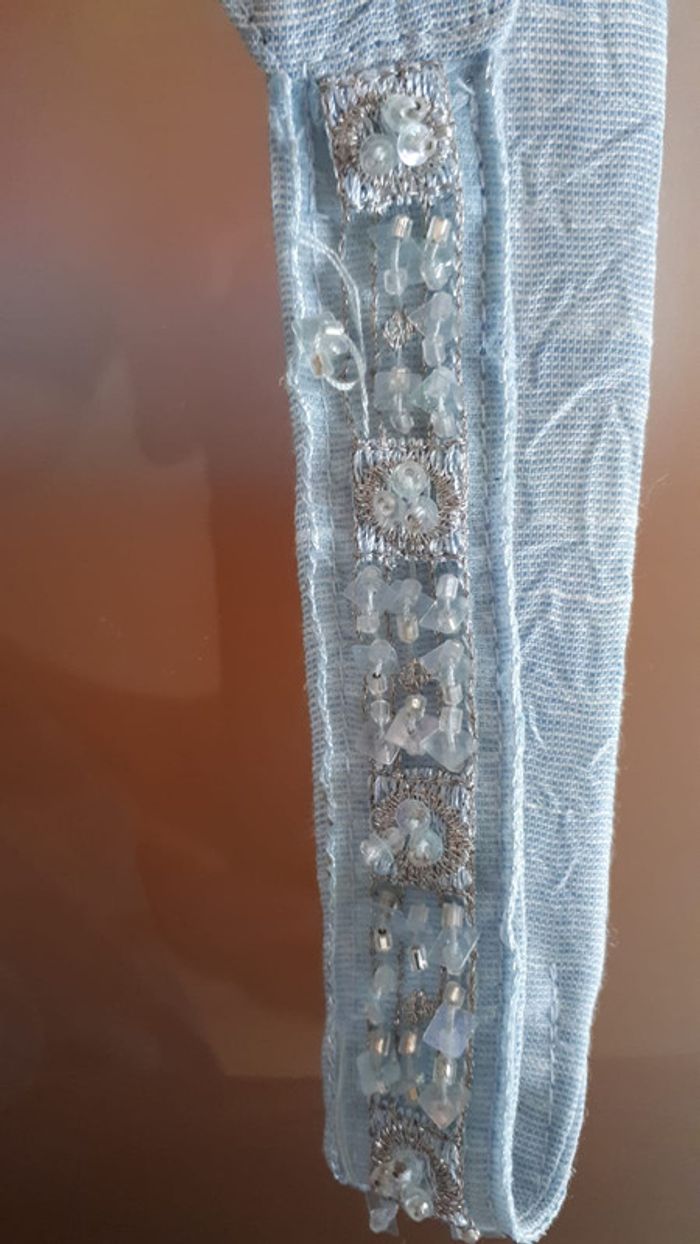 Ensemble débardeur + jupe Un jour ailleurs bleu pâle en 38 - photo numéro 5