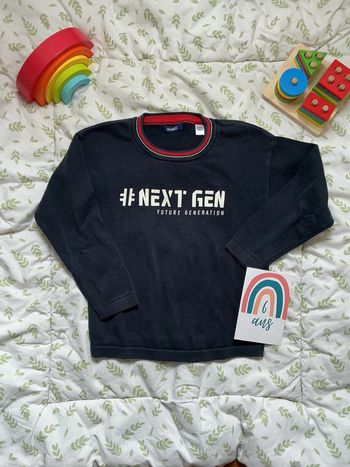 pull col rond léger marine et bordeaux 6 ans okaidi