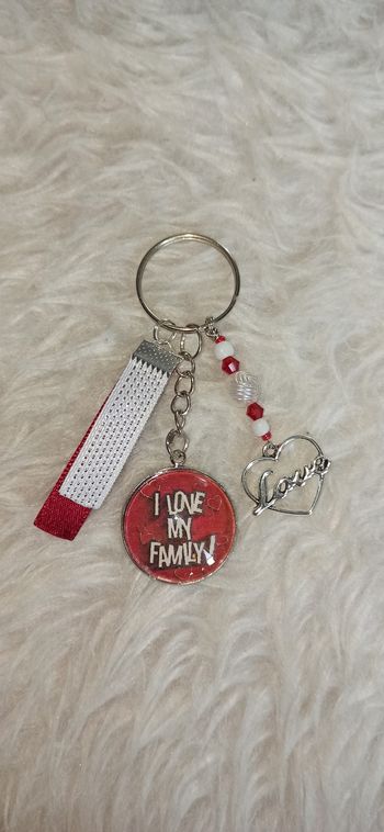 Porte clé famille " I love my family "