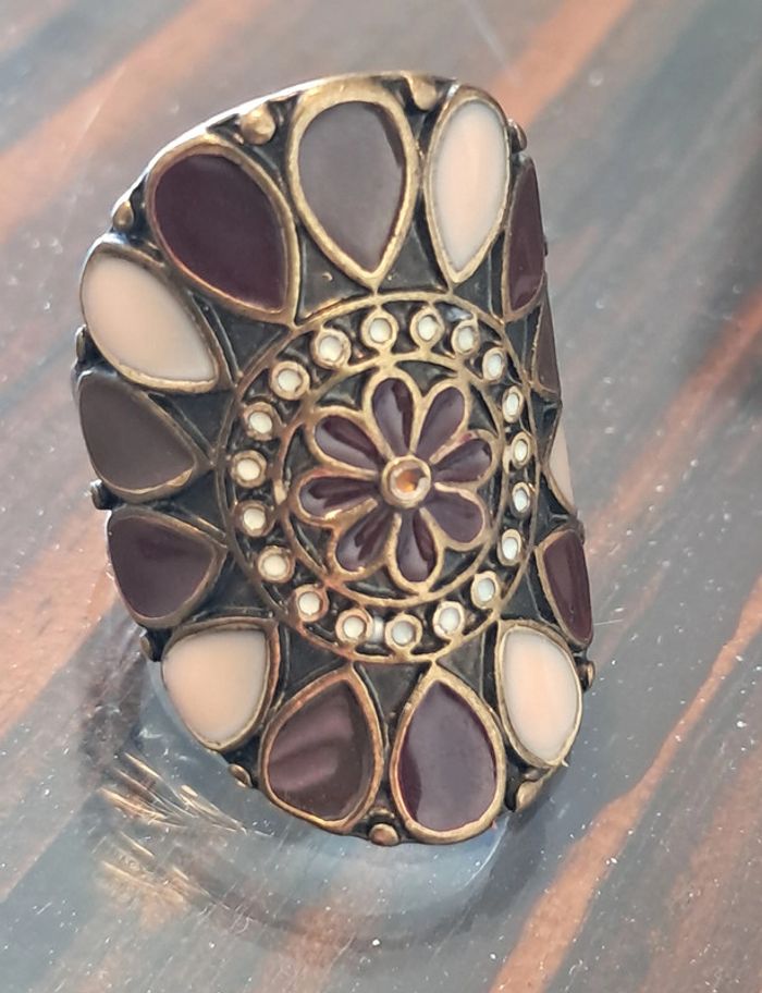 Grande bague émaillée - photo numéro 5