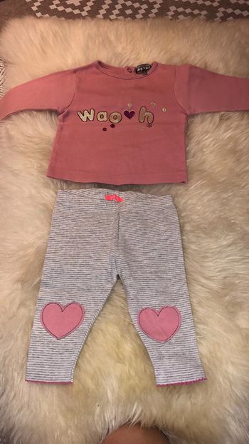 Ensmenle fille rose 6 mois