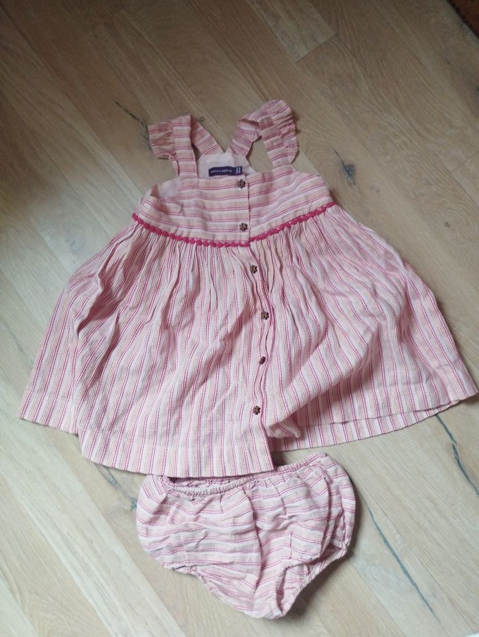 Robe et culotte été fille sergent major 18 mois
