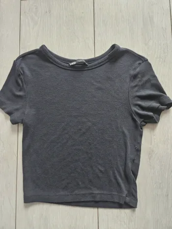 Top noir court fille femme S zara