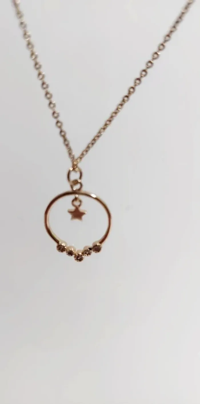 Collier fin strass et étoile - photo numéro 4