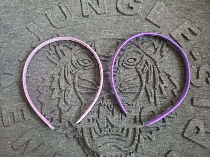 🌴 Lot de 2 serre tete 1 mauve 1 violet effet satin - photo numéro 2