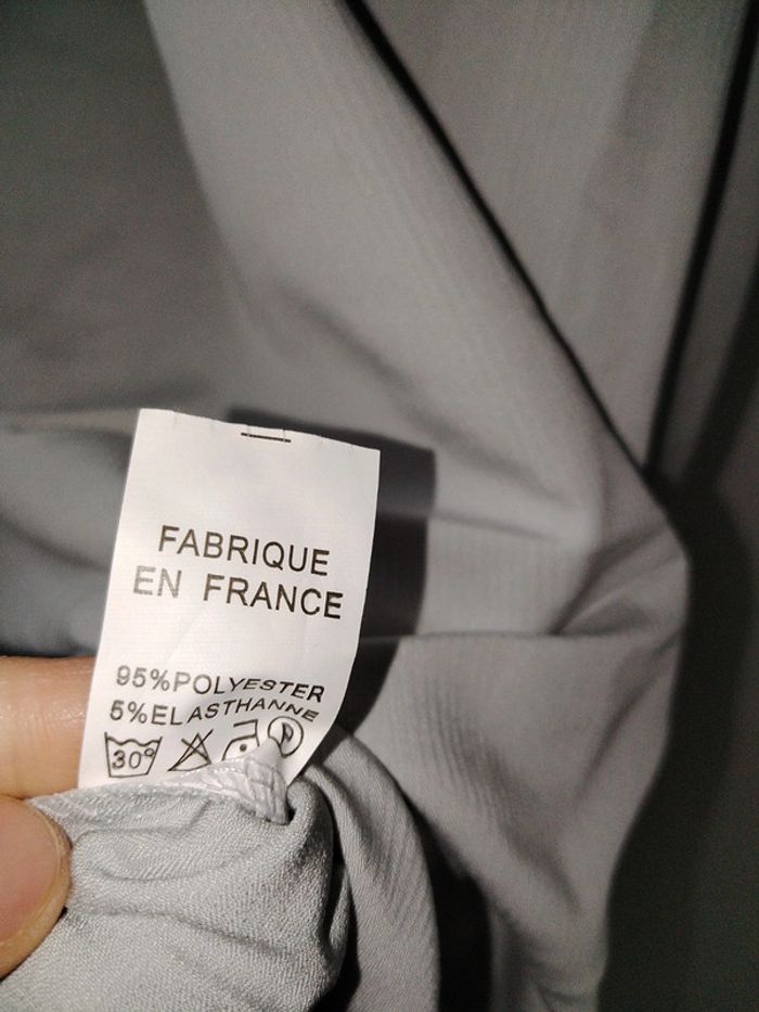 Robe abaya avec grand voile grise - photo numéro 6