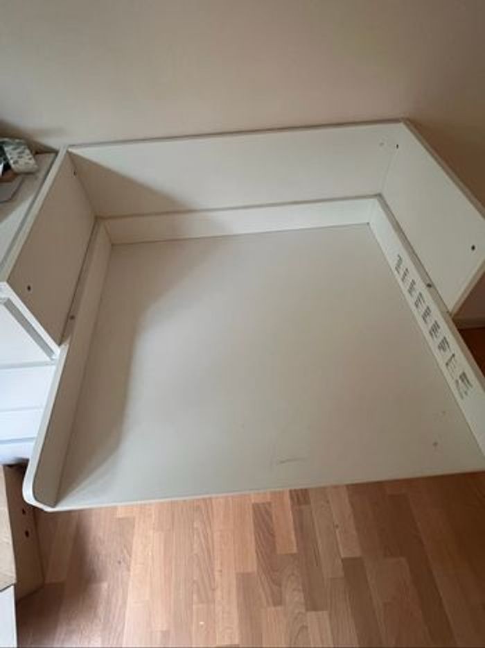 Table à langer bureau blanche avec tiroirs - photo numéro 2