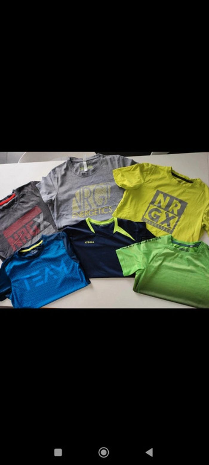 Lot 6 tee shirt sport 12 ans