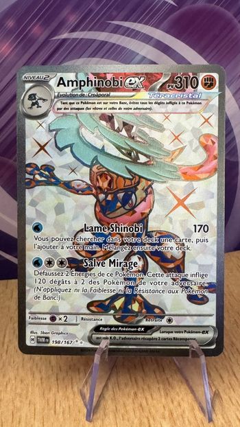 Carte Pokémon Amphinobi ex Full Art  198/167