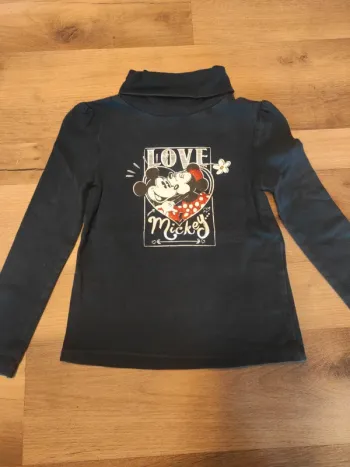 Tee-shirt ML 4 ans col roulé Disney Minnie