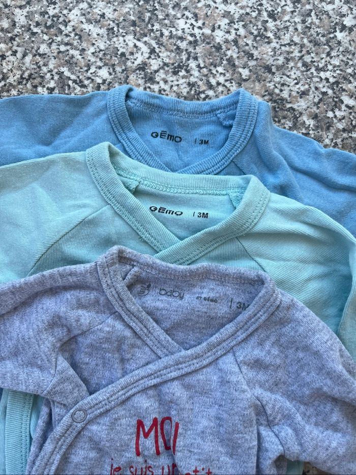 Lot de 3 body taille 3 mois - photo numéro 2