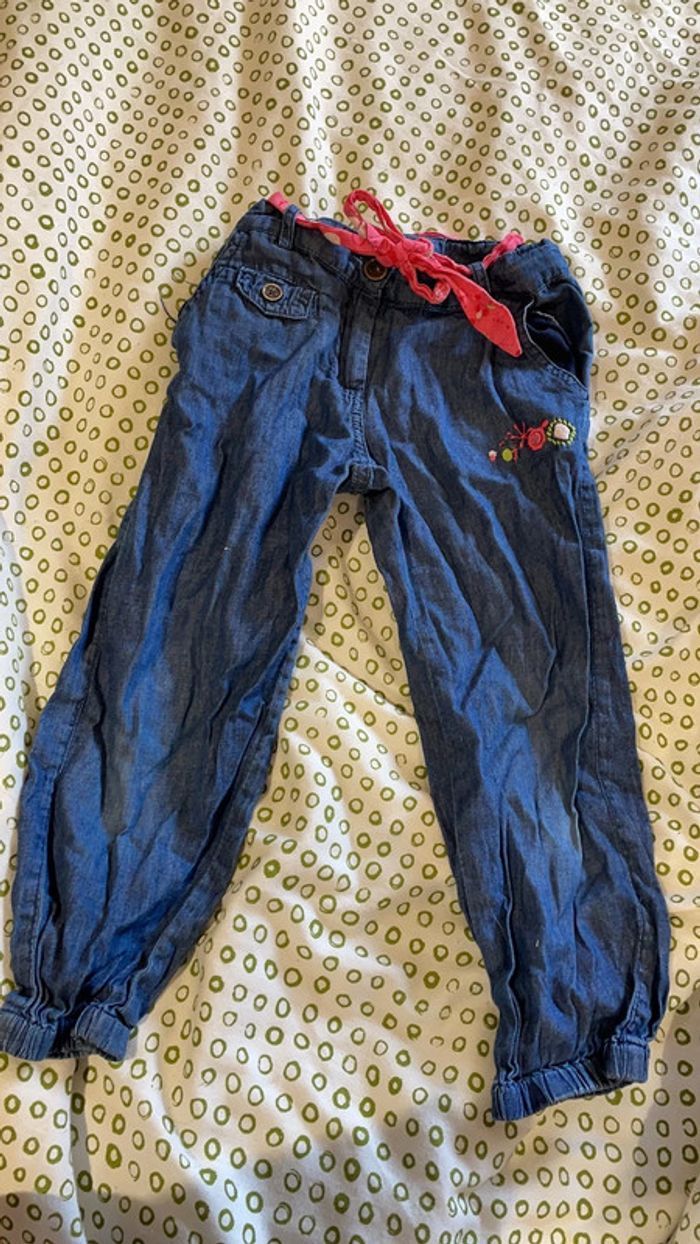 Pantalon fin effet jean