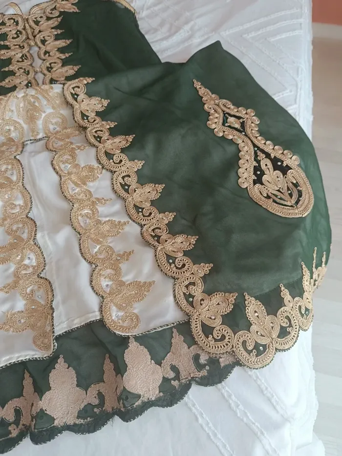 Caftan vert émeraude 3 pieces - photo numéro 4