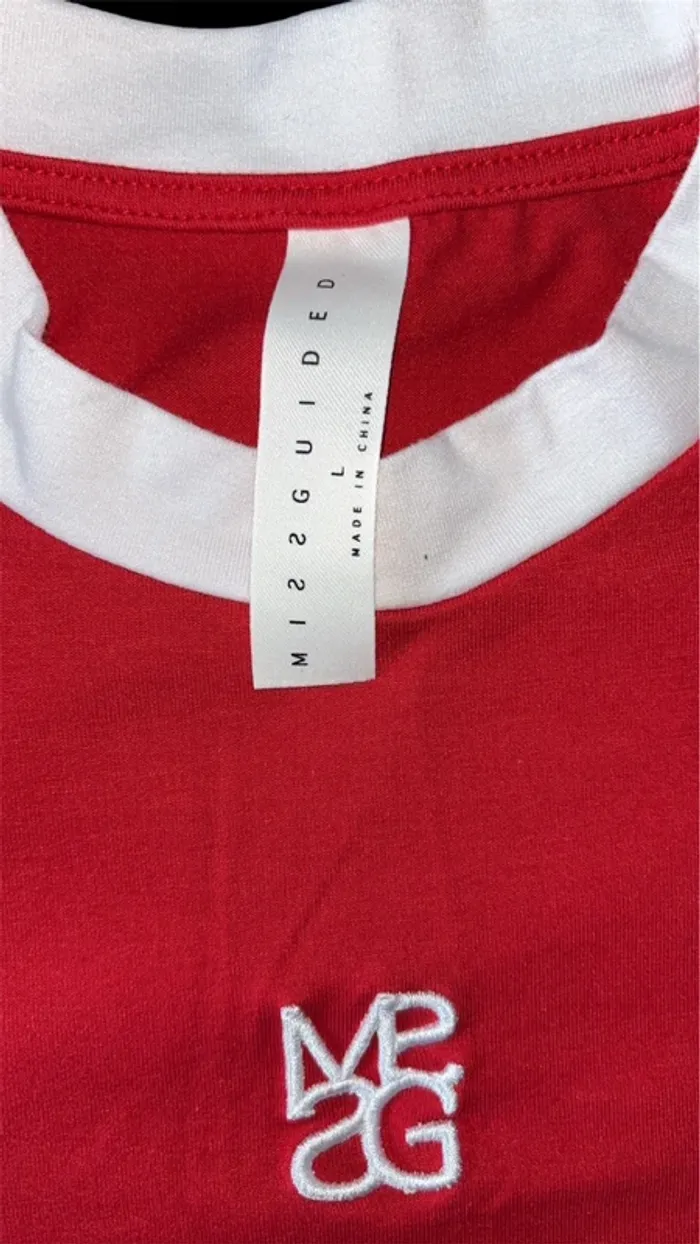 Teeshirt rouge Missguided L - photo numéro 3