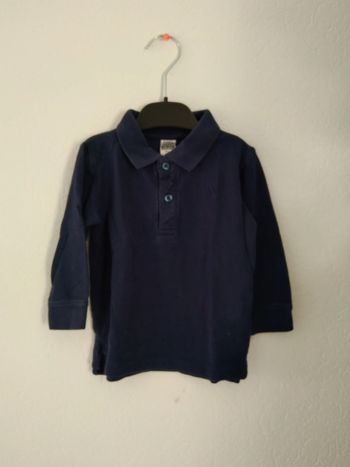 polo manches longues bleu marine Zara garcon 18-24 mois 86cm