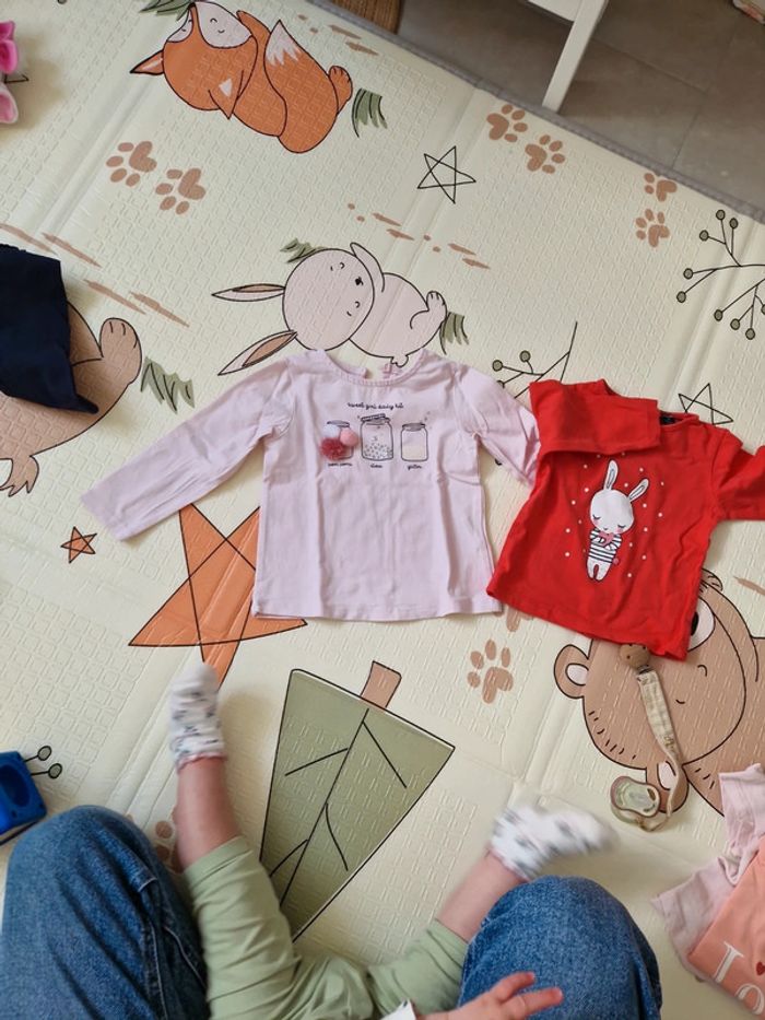Lot tee shirt manches longues+pantacourt