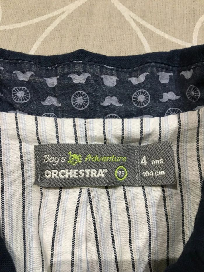 Veste de costume en lin marine orchestra - photo numéro 3