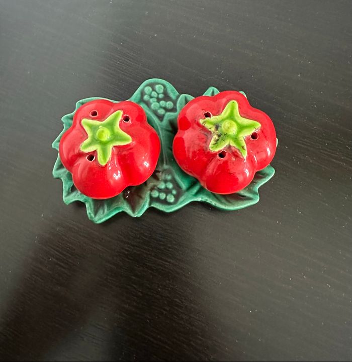 Barbotine tomates salière poivrière Vintage - photo numéro 5
