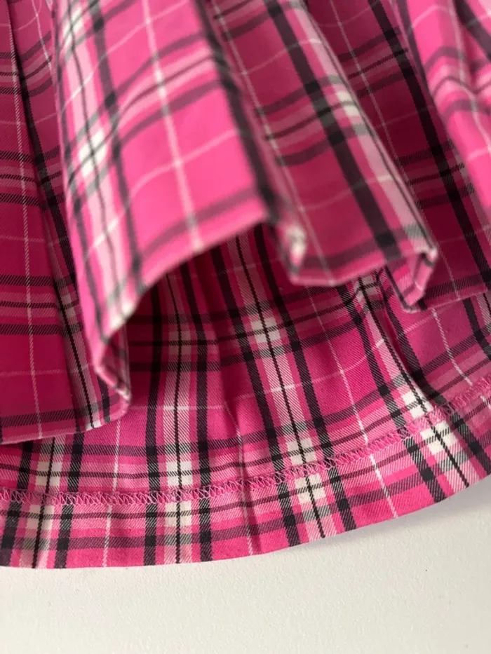 👗Jupe fille - 7 ans H&M- 128 cm - bon état - rose à carreaux - photo numéro 9