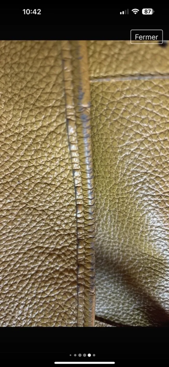 Véritable sac besace vintage #upla moutarde - photo numéro 17