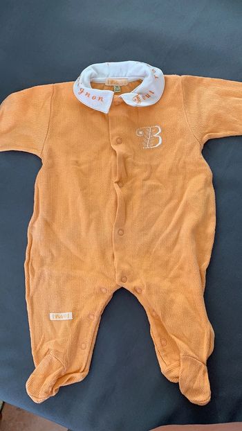 Pyjama orange 1 mois