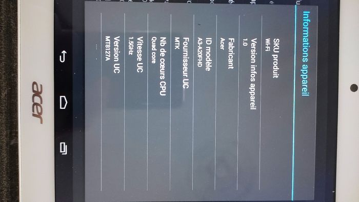Tablette Acer blanche - photo numéro 7