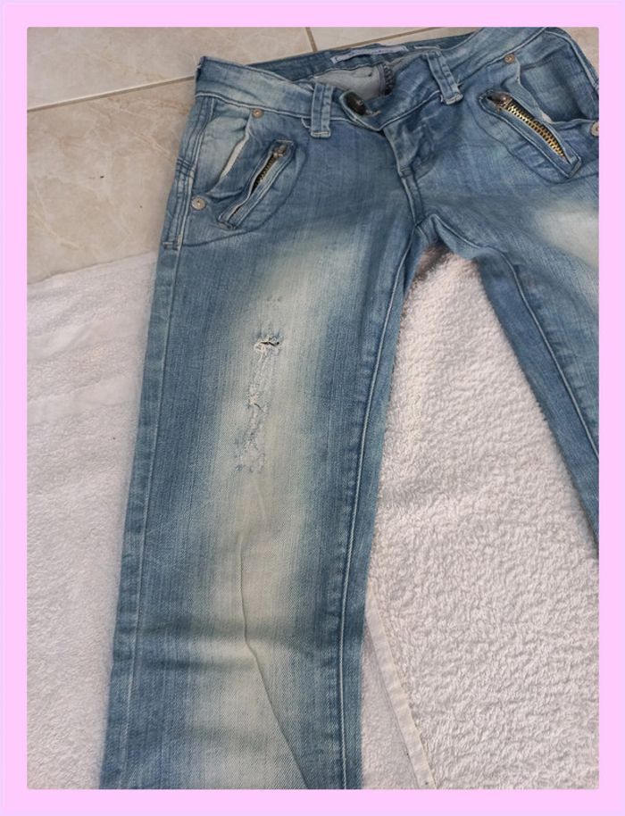 Jean taille basse S Blue Rags Denim - photo numéro 6