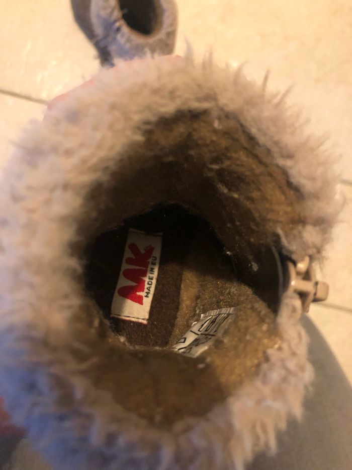 Bottines bottes chaudes dessus cuir T20 fille cœur - photo numéro 2