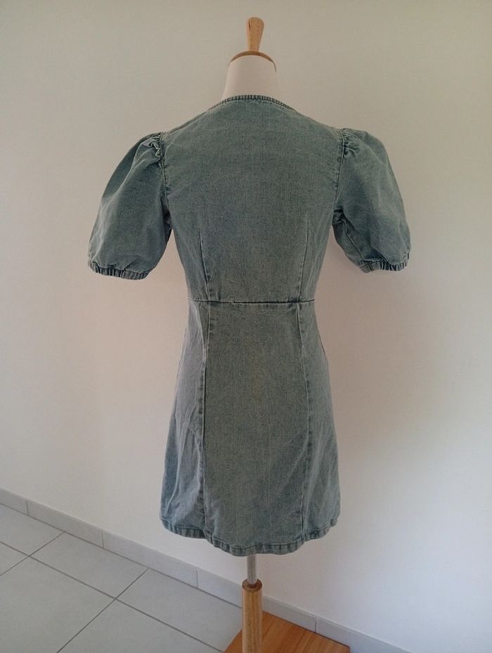 Pieces - Robe en jeans taille XS | manches "bouffantes" - photo numéro 2