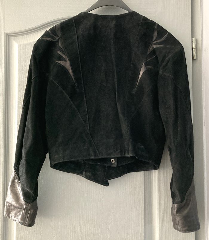 Veste en cuir et satin - Pellessimo - Vintage années 80 - photo numéro 6